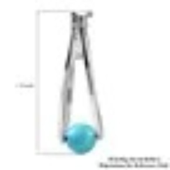 Mojave Turquoise Beaded Liquid Silver Necklace & perfectly matching Earrings NWT - Picture 13 of 14